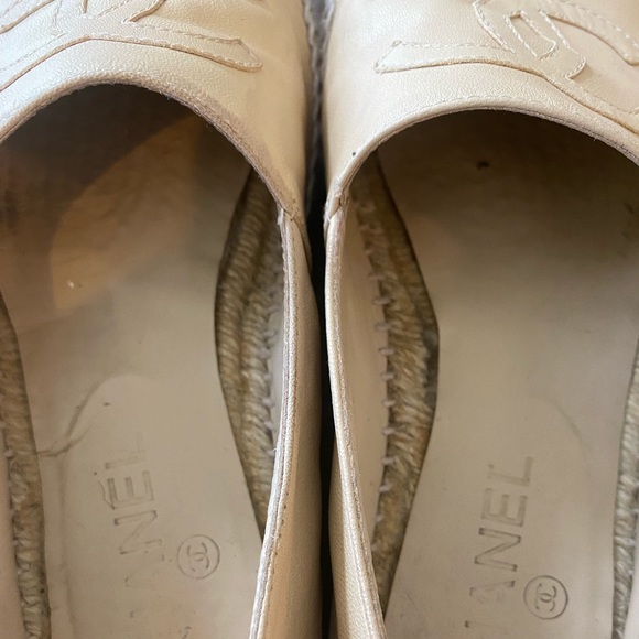 CHANEL Lambskin Espadrilles size 37 Beige - Picture 5 of 6
